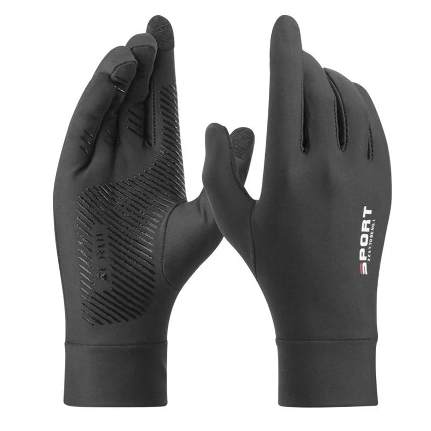 A Pair Ultra Thin Outdoor Sports Gloves Ice Silk Non Slip Gloves High Elasticity for Cycling and fishing Gift for Father