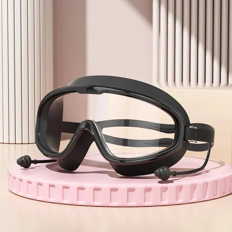 Adult electroplated large frame swimming goggles/anti-fog and anti-ultraviolet/safety optical lenses/swimming accessories