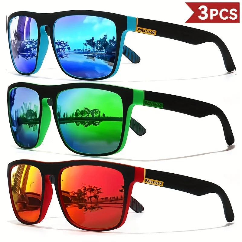 Fashion Vintage Square Polarized Sunglasses Men Women Driving Fishing Luxury Brand Designer Sun Glasses Driver's Eyewear UV400