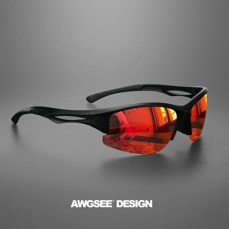 1PCS/3PCS polarized sports sunglasses half-frame men's and women's outdoor sturdy frame, suitable for running, fishing