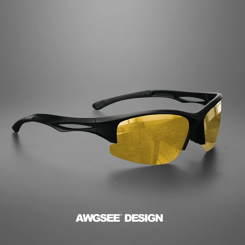 1PCS/3PCS polarized sports sunglasses half-frame men's and women's outdoor sturdy frame, suitable for running, fishing