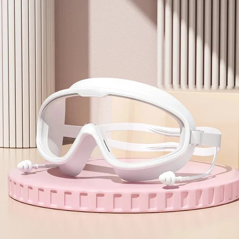 Adult electroplated large frame swimming goggles/anti-fog and anti-ultraviolet/safety optical lenses/swimming accessories
