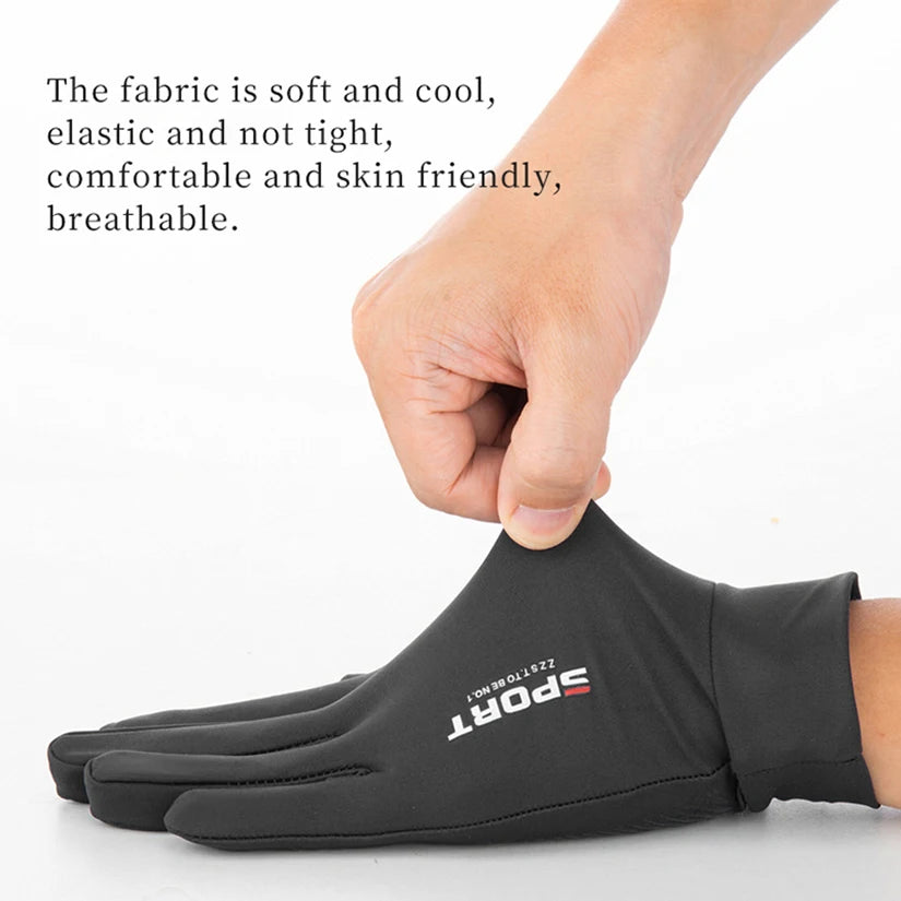 A Pair Ultra Thin Outdoor Sports Gloves Ice Silk Non Slip Gloves High Elasticity for Cycling and fishing Gift for Father