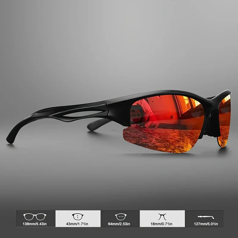 1PCS/3PCS polarized sports sunglasses half-frame men's and women's outdoor sturdy frame, suitable for running, fishing