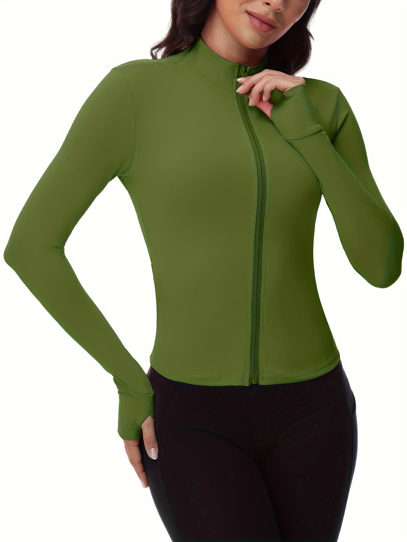 EXARUS 2 Pack Womens Zip Up Jackets Long Sleeve Hoodies Gym Sweaters Workout Clothes 2024